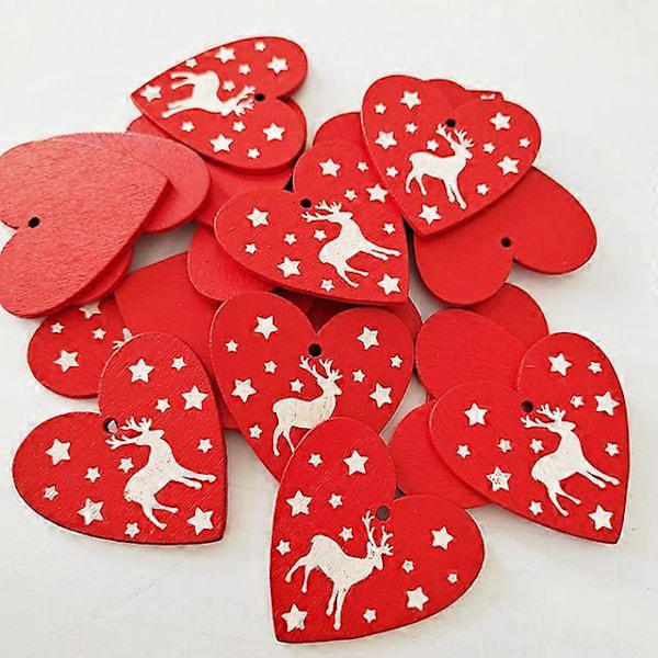 10 kpl/erä DIY Joulukuusen riippuvat koristeet Joulun puiset koristeet Käsityöt Koti 2024 Uuden vuoden juhlatarvikkeet H-Red-10PCS 5CM
