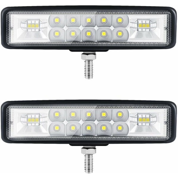 6” Motorsykkel LED-frontlys Led arbeidslys Traktor 2 rader 9-36V 120W 12000LM 6000K Kombinasjons Spotlight+Floodlight LED-lysstang Offroad Led
