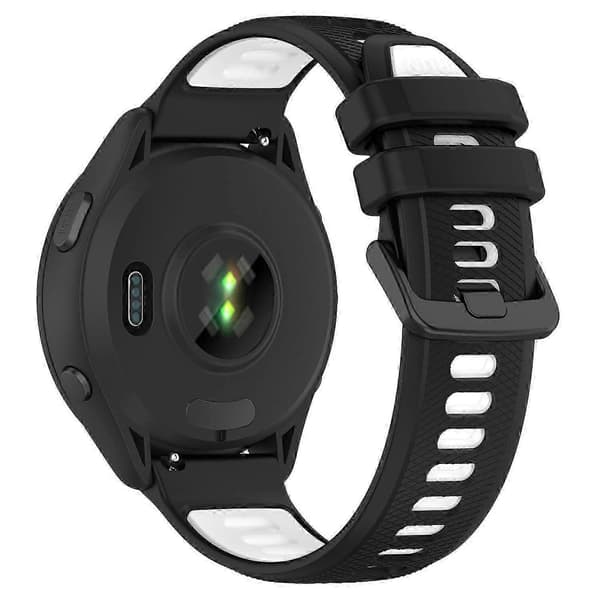 Til Garmin Forerunner 265S Silikone Urremme 18mm Dual Farve Udskiftningsrem Multicolor Style E