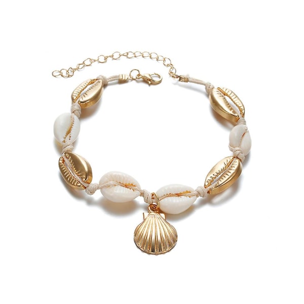 Women Boho Shell Ankle Bracelet Scallop Anklets Adjustable Chain Foot Beach Jewelry Gift