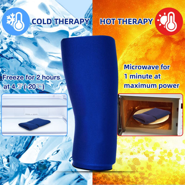 Knä- eller armbågsispack för varm och kall terapi Flexibel återanvändbar gel med kall kompressionshylsa Kallpack för smärtlindring i armbågar