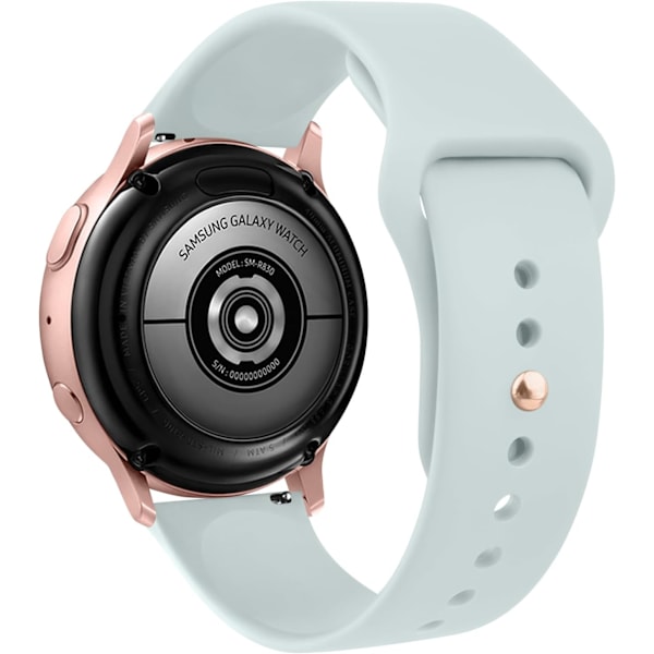 Silikonarmband för Samsung Galaxy Watch 6/5/4 för kvinnor och män, 20 mm mjukt ersättningsband för Samsung Watch 6/5/4 Light Blue