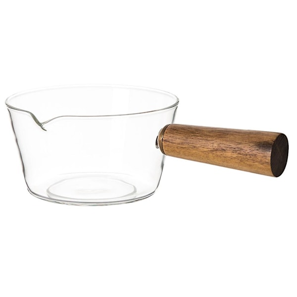 Transparent Glass Pot Milk Pan With Handle Borosilicate Glass Nonstick Saucepan