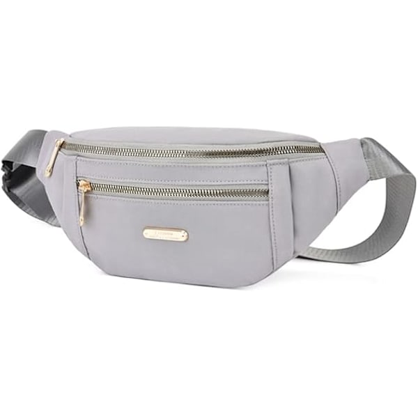 Midjeväsk Fanny Pack för Män Kvinnor Mode Festival Resa Midjeväsk Lätt Justerbar Midjeväsk för Löpning Promenader Vandring Jogging Grey