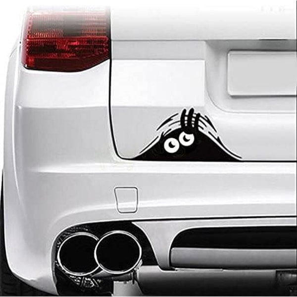 2PCS 3D Funny Peeking Monster Cartoon Vinyl Car Sticker Badge Emblem Decal