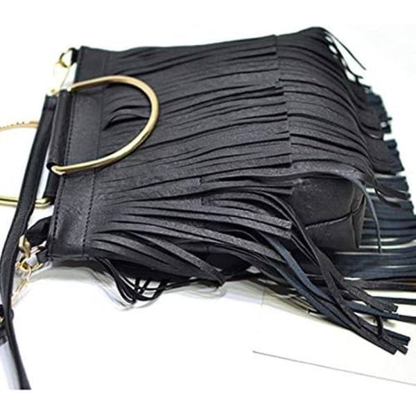 Kvinnors mode axelväska crossbody tote handväska frans
