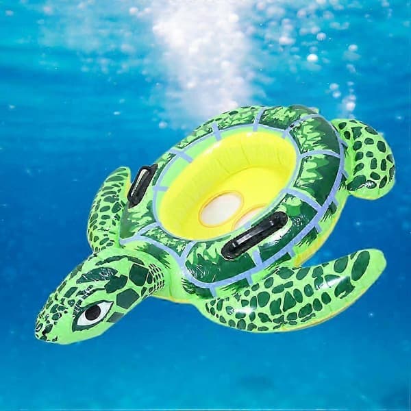 Baby Skildpadde Ride Svømmering, Oppustelig Pool Float til Småbørn
