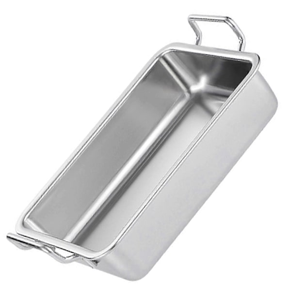 Serveringsbakker Non-stick Multifunktionel Rustfrit Stål Rektangulær Metalbakke til Køkken Silver 2