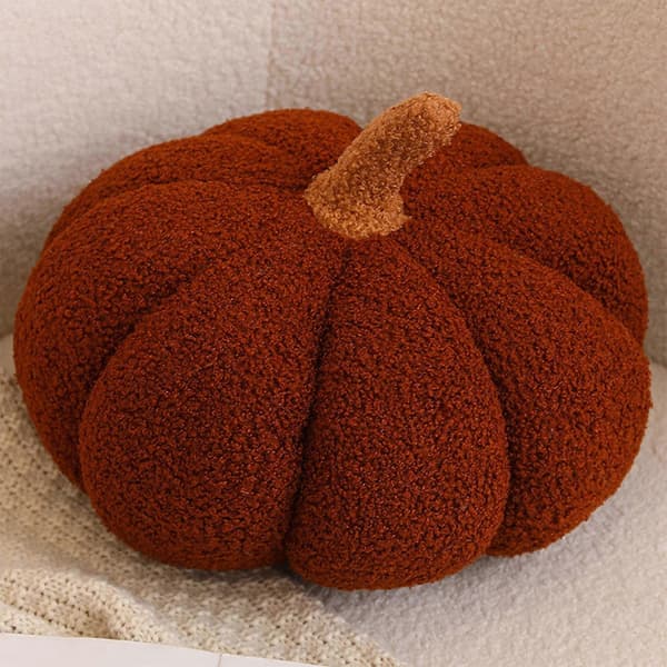 2025 Pumpakudde Halloween Leksak Kudde Stickad Ullstil Pumpa Vardagsrum Soffkudde BW