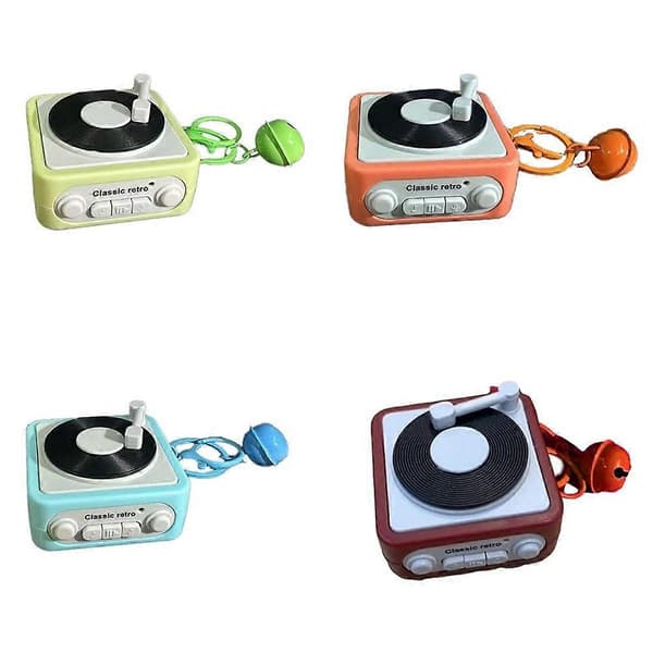 Mini Retro Bandspelare Nyckelring Bärbar Nyckelring Grön