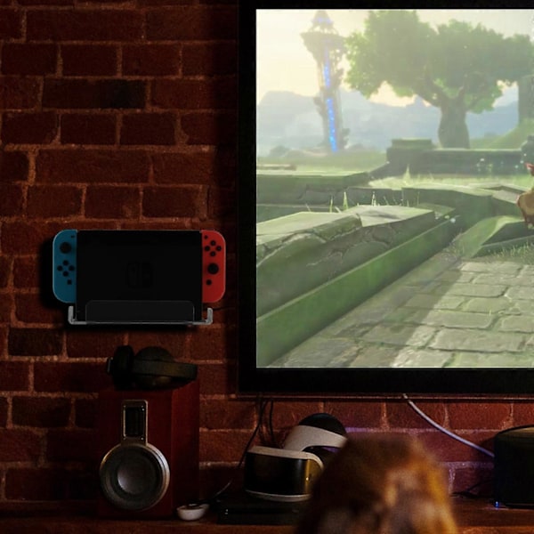 Flytande Väggmonterad Hylla Akrylhållare för Nintendo Switch Docka Multicolor, Transparent Style B