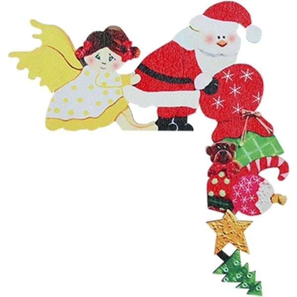 Juldekoration för dörrram - Tomte och ängel