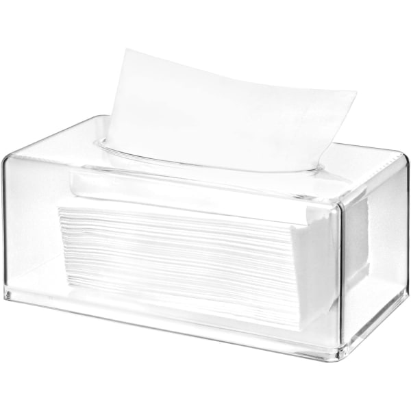 Akryl servietbeholder, servietholder, servietdispenser, transparent, placeres i soveværelset, badeværelset, stuen