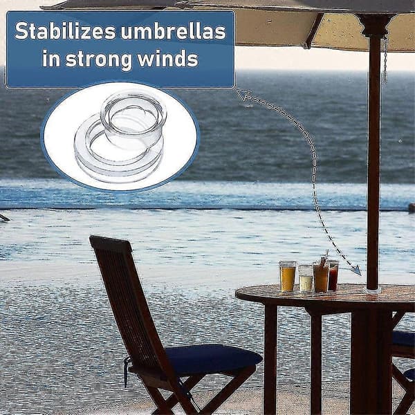 Silikone Gennemsigtig Hulring til Parasol med Hætte til Have og Terrasse
