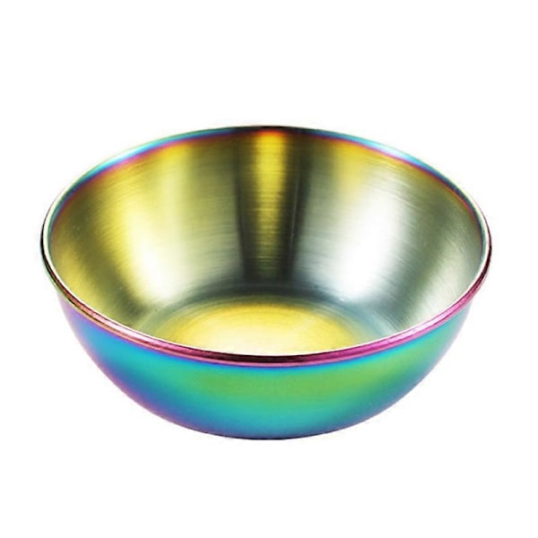 Krydderiskål Rund Rustfri Rustfrit Stål Husholdnings Lille Metal Sauce Tallerken til Hjemmet Multicolor