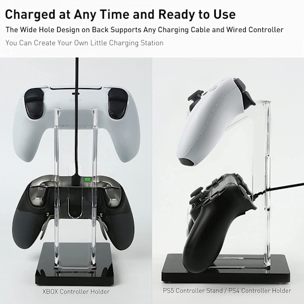 Universal Dobbelt Kontrollerholder for Xbox ONE Switch Kontroller Stativ Spilltilbehør Bygg Spillfester