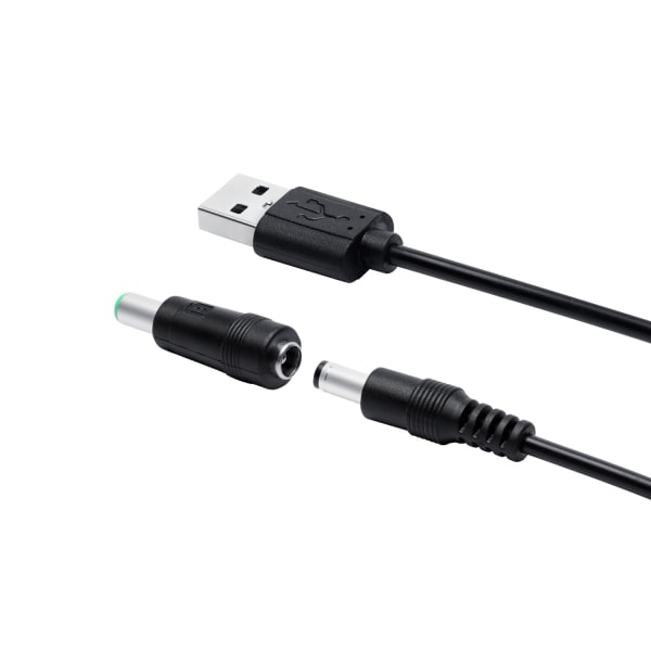 Universal 5V til strøm USB til DC 5.5x2.1mm 3.5mm 4.0mm 4.8mm 6.4mm adapter til opladningsledning Velegnet til vej