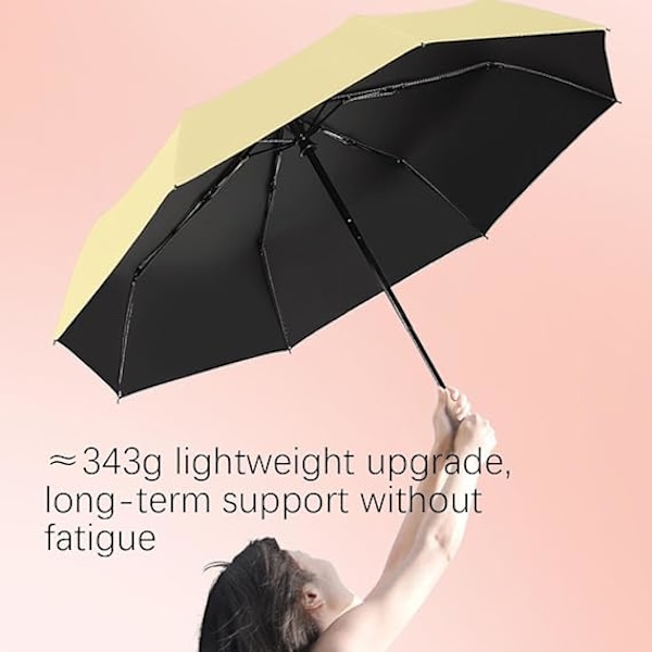 Tegneserie Andegreb Paraply, Sød Foldbar Paraply, Kompakt Lille Rejse Paraply Til Udendørs Regn Sol Brown