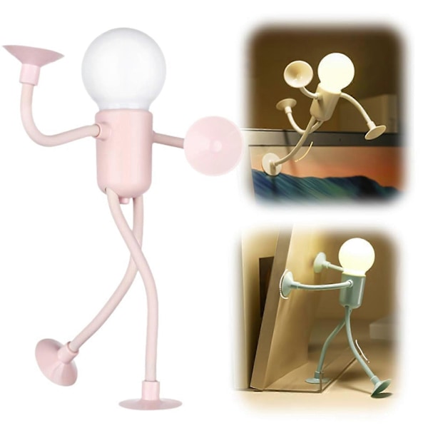 Rolig Sportman Nattlampa med Bytbar Form, DIY Form Nattlampor, Bra Present pink