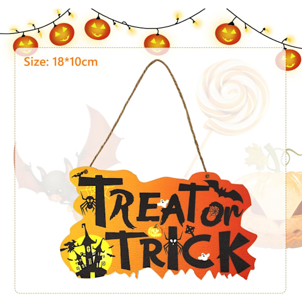 Halloween-koristeet, Halloween-puinen riippuva kyltti Kurpitsa-keskipisteet Boo-koriste juhliin ja illalliseen Trick or treat