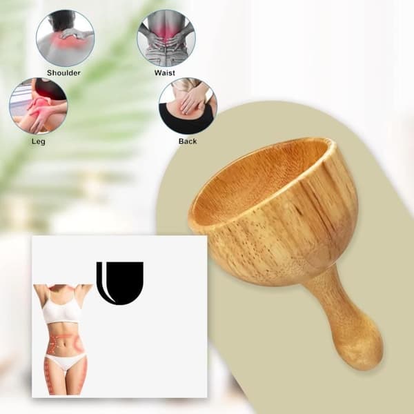 Massagerulle, træ anti-cellulite massagerulle, kropsmesoterapi massage, lymfedrænage, til ryg