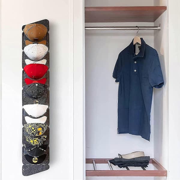 Basebollkeps Display Rack, Dörr Bakvägg Non-woven Stor Hängande Hatt Förvaringsväska Single Row