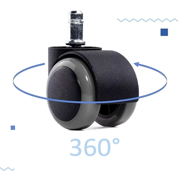 5 stk 360° Universalhjul for kontorstoler 11*22 mm