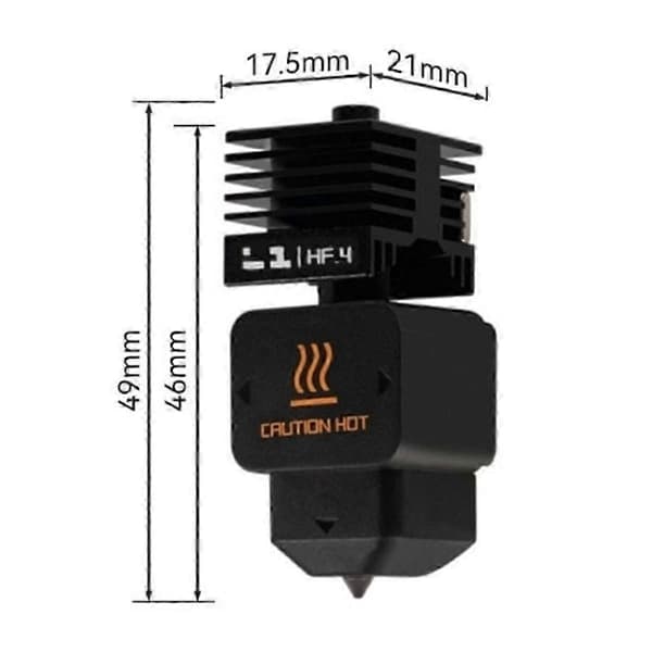 Hotend-sett for H2D-montering Hotend-sett 0,4 mm utskiftbar dyse for H2D / A1 3D-skriver