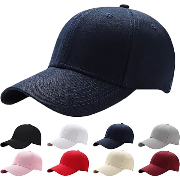 Ensfarget andebill caps Baseball caps allsidig ansiktsshowing liten andebill caps par tilfeldig reise Navy