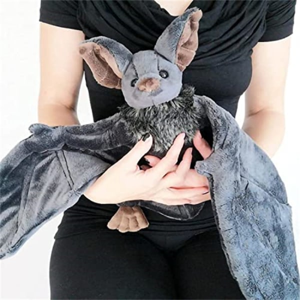 12" Large Bats Plush Toys, Scary Goth Bats Stuffed Animals Lifelike Bats Plush Doll Gothic Bat