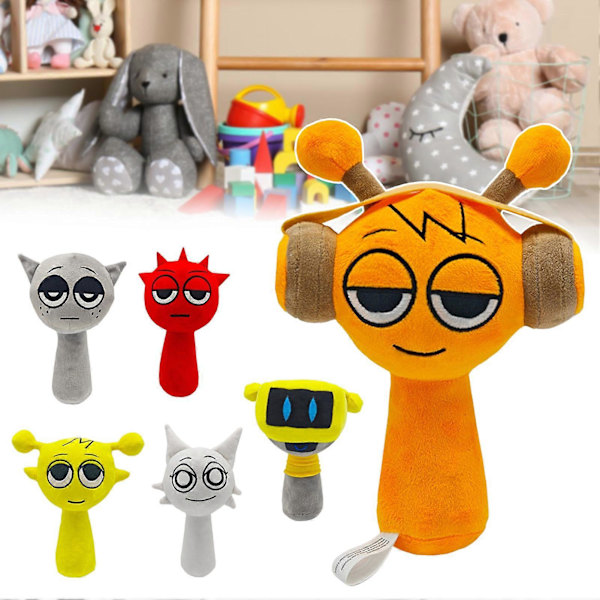 Sødt Sprunki Plushies til Børn - Bedårende Dyr Fyldte Dukker til Børn og Voksne Machine Made