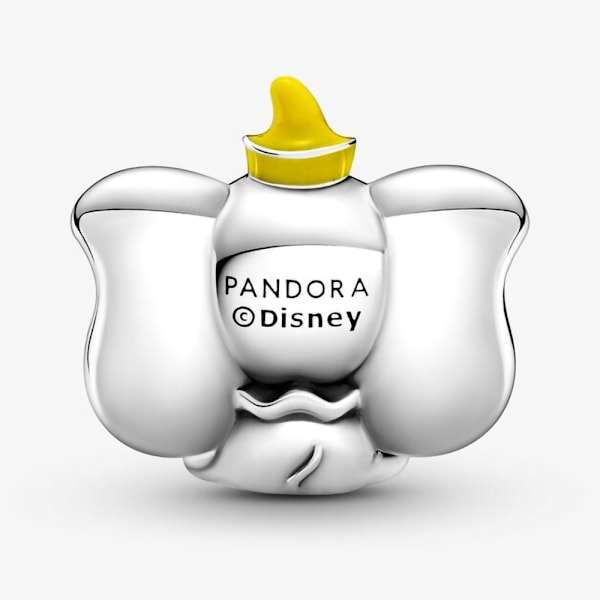 Pandora Disney Dumbo Lei Sølv Vedhæng Charm 799392C01, Inkluderer Original Æske
