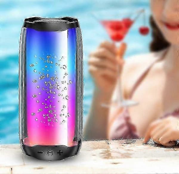 Pulse 5 Pulse 4 Vandtæt Bærbar Bluetooth Højttaler Med Lysshow Og Forbedret Bas Til Udendørs Underholdning Pulse4Mini White