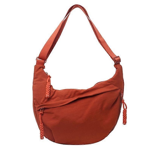 Limorence Dame Mode Ensfarvet Nylon Crossbody Taske, Arisefrom Nylon Taske Orange