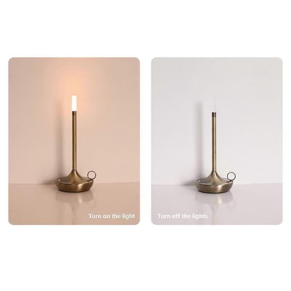 Bordlampe - Genopladelig Usb-c Trådløs Touch Lampe Camping Lys Multifarve White