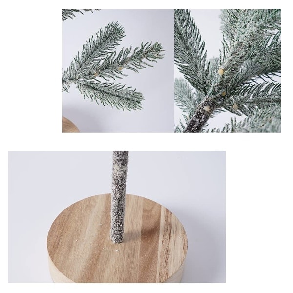 Juletre med 50 LED-lys, 55 cm høyt varmhvitt julebordlampe, AA-batterier ikke inkludert, Lys opp treet til julefest hjemme