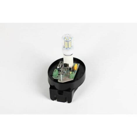 220V LED blinklys til automatiske porte – Integreret antenne – 360° lys – Blinkende og konstant tilstand – IP65 beskyttelse