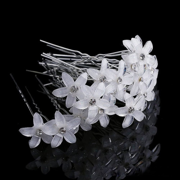 20 five-petal diamond flower u-shaped hair fork hairpin pin bridal wedding hair accessories