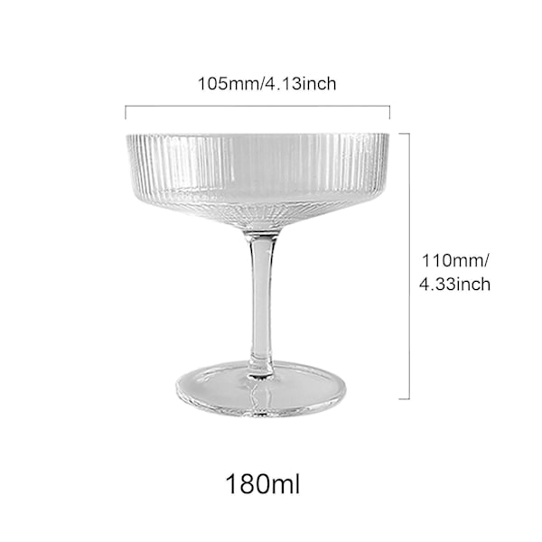 180 ml uurrettu martiniglasi, 4 kpl setti, vintage coupe -lasi, kristallinen cocktail-lasi jalalla, kirkas viinilasi pinkki 1 kpl White