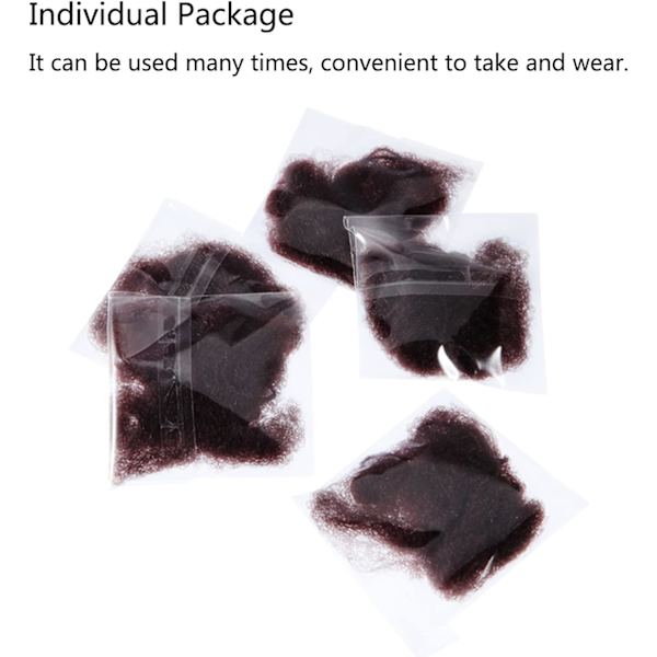Hårnät Osynlig Elastisk Kant Nät och U-formade Nålar Set, 50 st 50cm Individuell Förpackning Osynliga Hårnät, 40st U-formade Nålar för Kvinnor Bun Brown