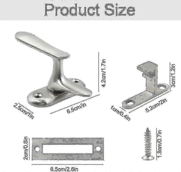 Dørlås Drejelås Rustfrit Stål Look Vindue - Dørlås, Rustfrit Stål Dørhardware - XSS
