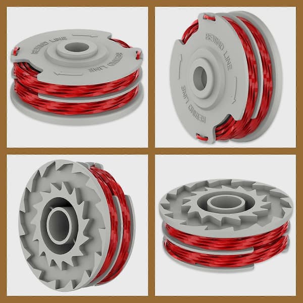 Flymo Trimmerspole 1,5 mm Dobbel Auto-Feed Spole Erstatning for Flymo FLY021 Gressklipper Trimmertråd Refill 11 m (1-pakning) 2pc