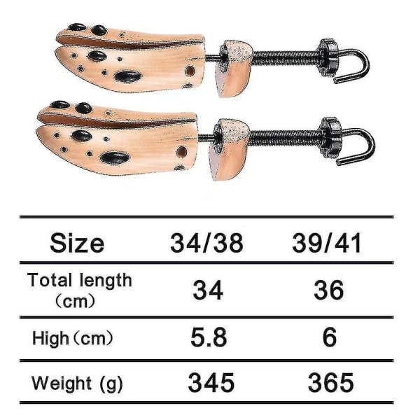 2 kpl/1 pari kestäviä kenkien venytyslaitteita miehille ja naisille S 34-38