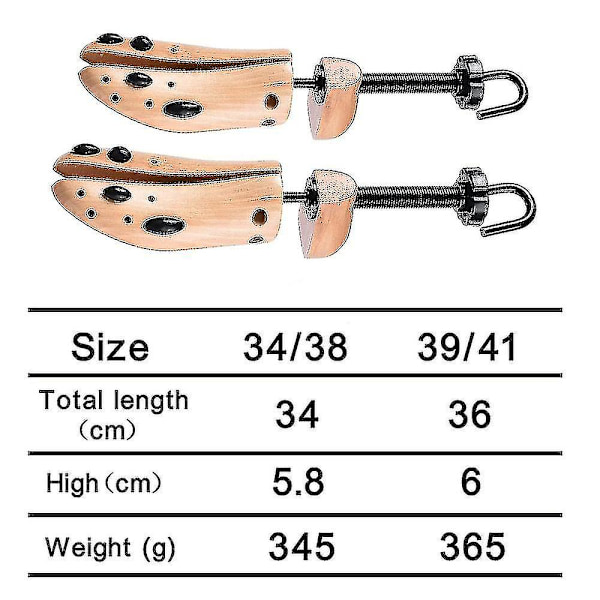 2 st/1 par Skostretch för män och kvinnor S 34-38