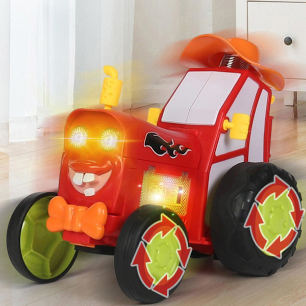 Hullu 360 Asteen Kiertävä Langaton Kaukosäädinauto Hyppäävä Auto Tanssiva Stunt-Auto -SDR Red