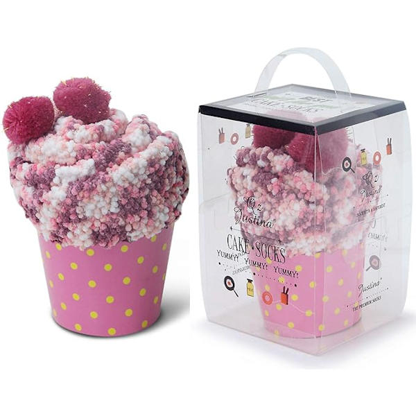 2/3 lahjapakettia Valenttiinin päivään ja jouluun - Naisten mukavat superpehmeät lämpimät pörröiset plus-sukat DIY 2Pink