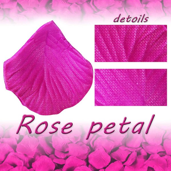 1000 stk. Kunstige roseblader for bryllupsdekorasjoner, romantisk kveld, Valentinsdag, arrangementer, hvit Dark purple