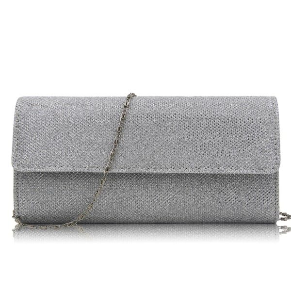 Evening Clutch Bag, Kuvert Clutch Bag Aftonväska för kvinnor, Glittrande Evening Handväska silvery
