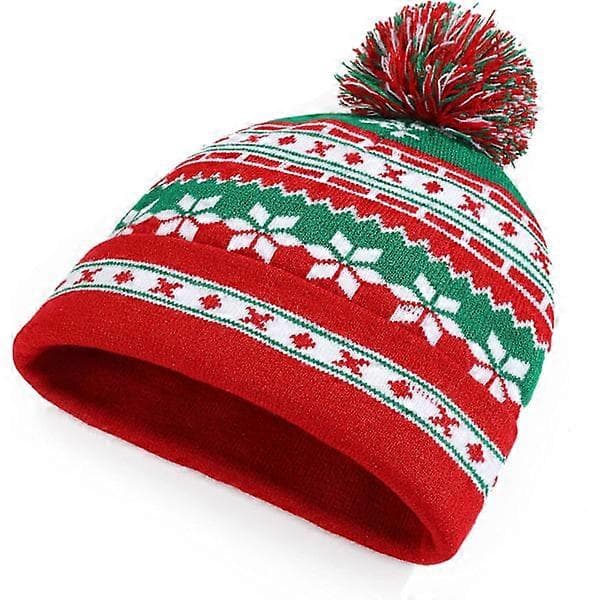 Heyone Unisex Julhatt Vinter Stickad Virkad Tomtehatt för Kvinnor Män