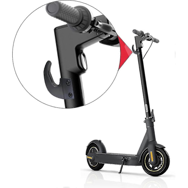 Yhteensopiva koukku Ninebot Max G30 sähköpotkulaudalle, E-potkulaudan etukoukku Black